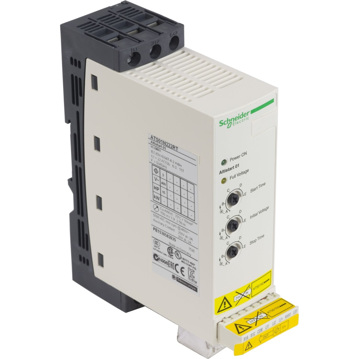 Picture of soft starter for asynchronous motor, Altistart 01, ATS01, 22A, 460 to 480V