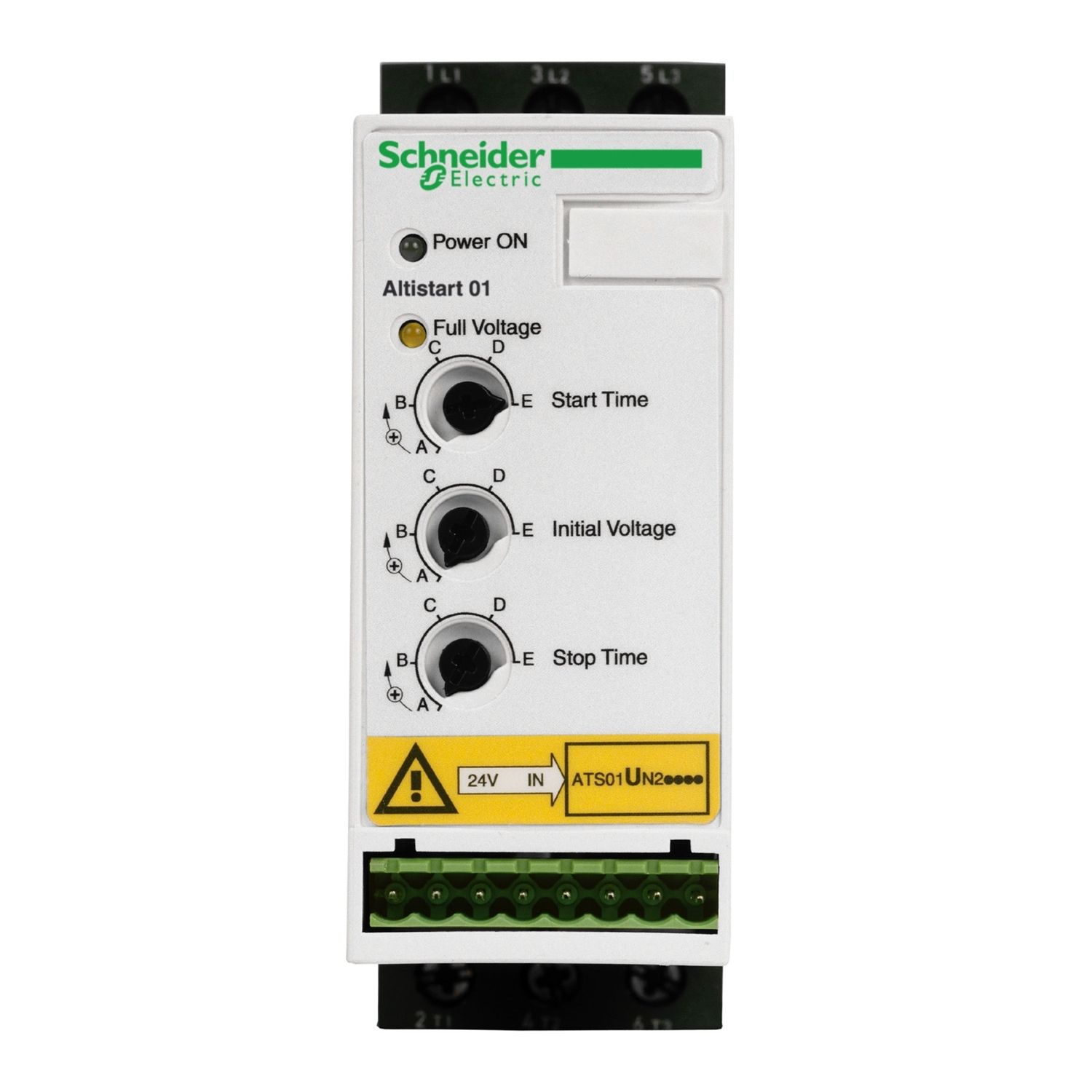 Picture of Soft starter for asynchronous motor, Altistart 01, ATSU01, 6 A-200..480V-0.75..3 KW