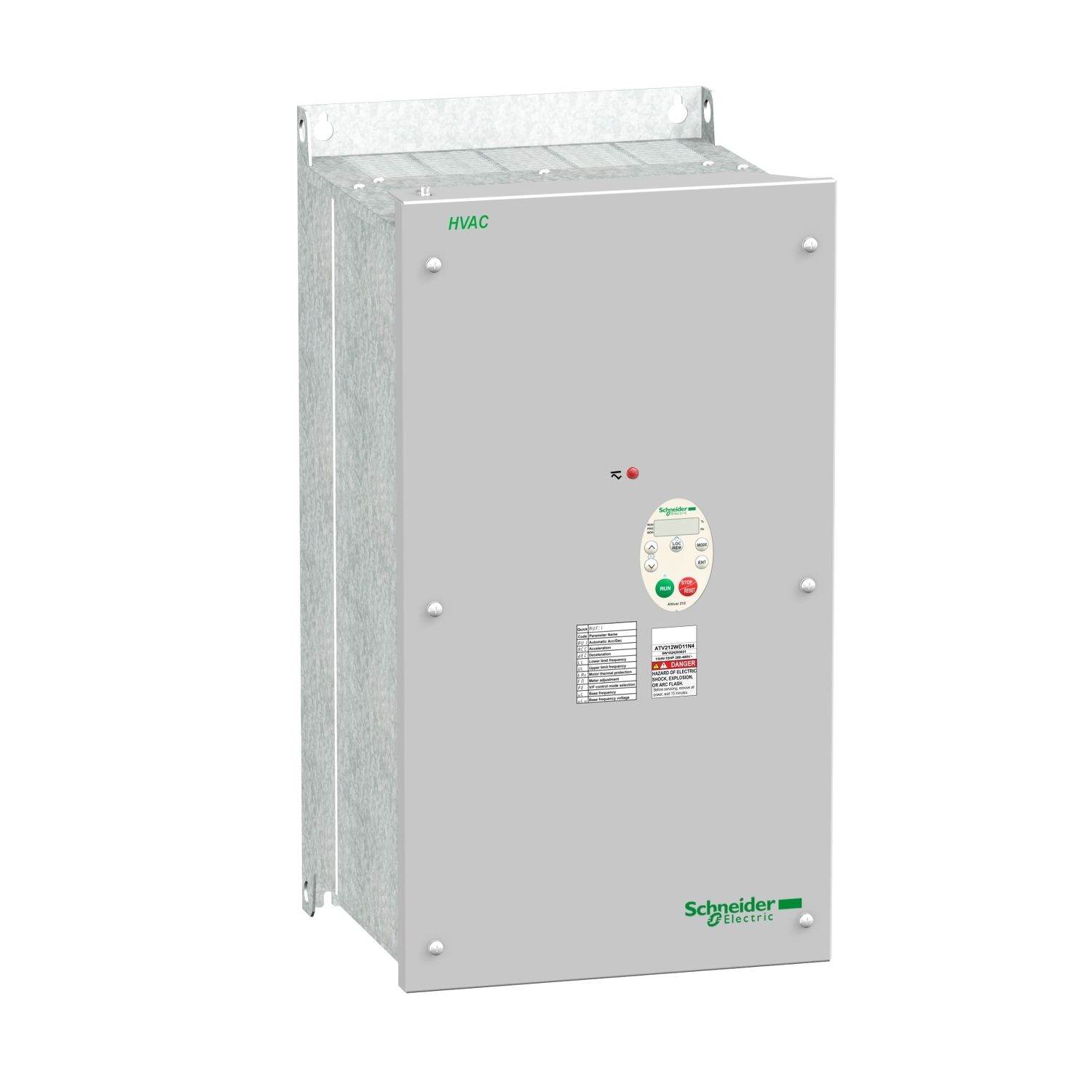 Picture of variable speed drive, Altivar 212, 15kW, 20hp, 480V, 3 phases, with EMC class C2, IP55