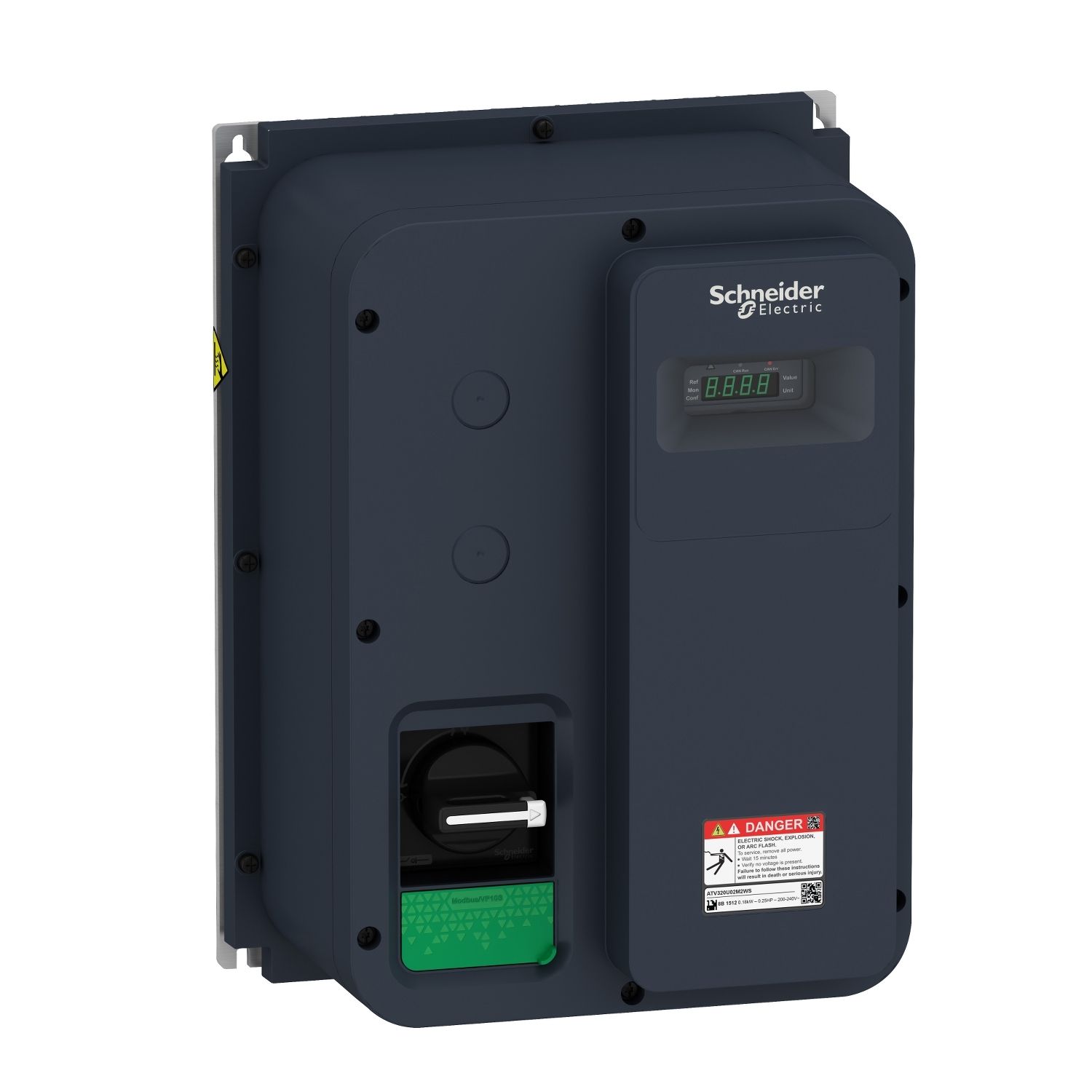 Picture of variable speed drive, Altivar Machine ATV320, 0.18kW, 200 to 240V, 1 phase, enclosed, IP65