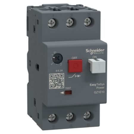 Picture of Motor circuit breaker,Easy TeSys Power,GZ1E,AC-3,3P,4..6.3A,thermal magnetic trip