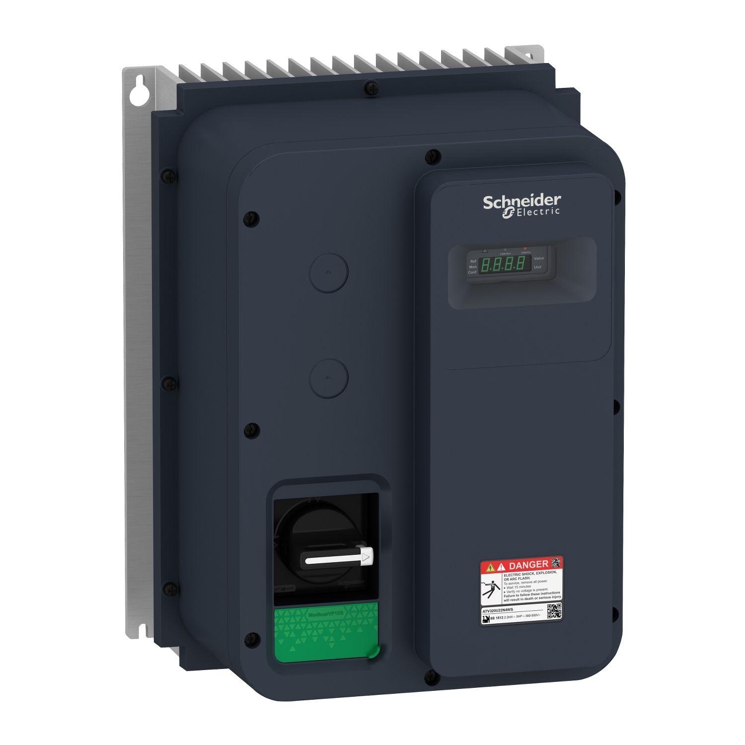 Picture of variable speed drive, Altivar Machine ATV320, 2.2kW, 380 to 500V, 3 phases, enclosed, IP65