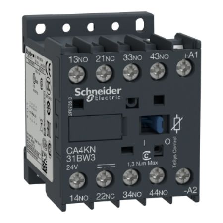 Picture of TeSys K control relay , 3NO+1NC , <= 690V, 110V DC low consumption coil