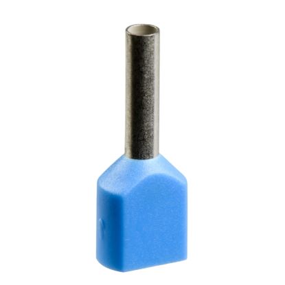 Picture of Cable end, Linergy TR cable ends, twin conductor, blue, 2.5mmÂ², for insulated cable, medium size, 5 sets of 50