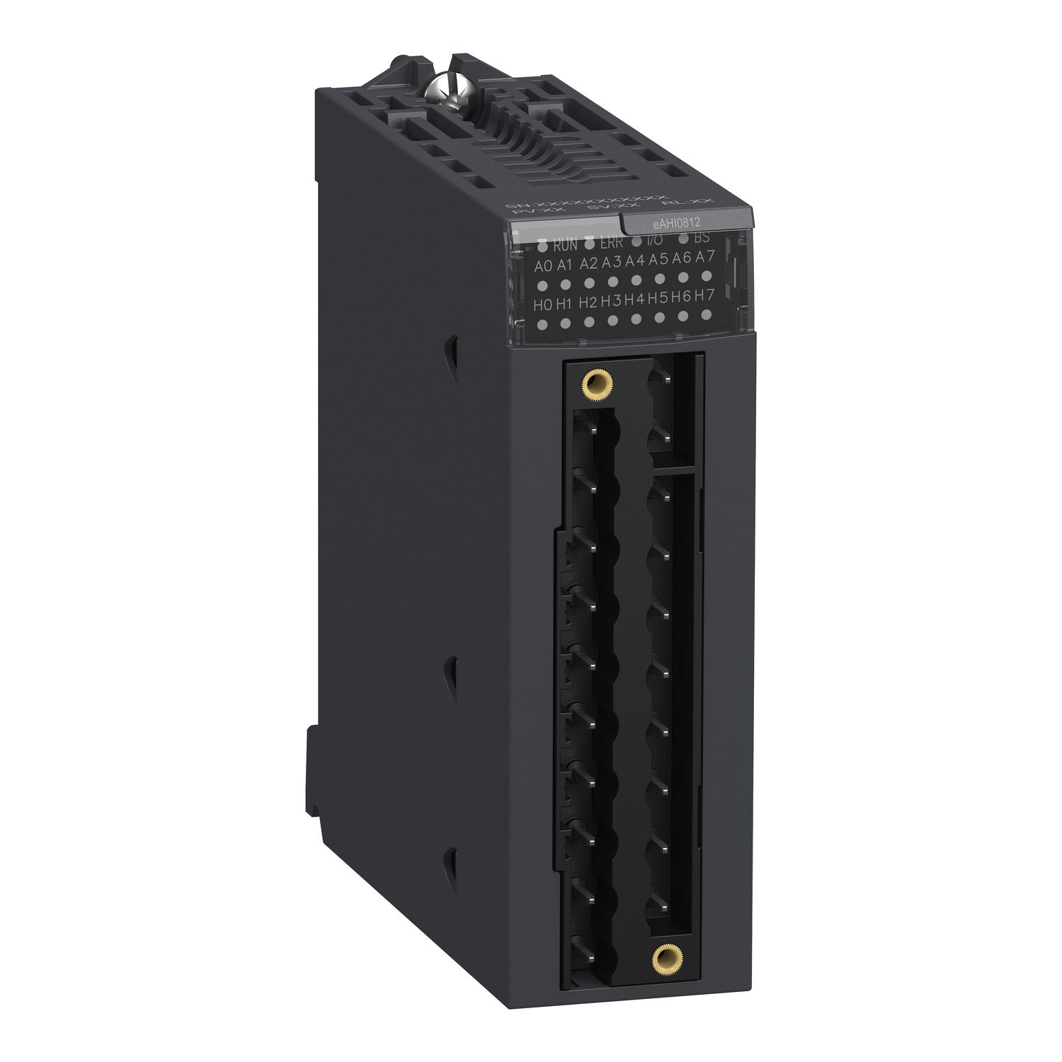 Picture of analog isolated high level input module, Modicon X80, 8 HART inputs, 4 to 20mA