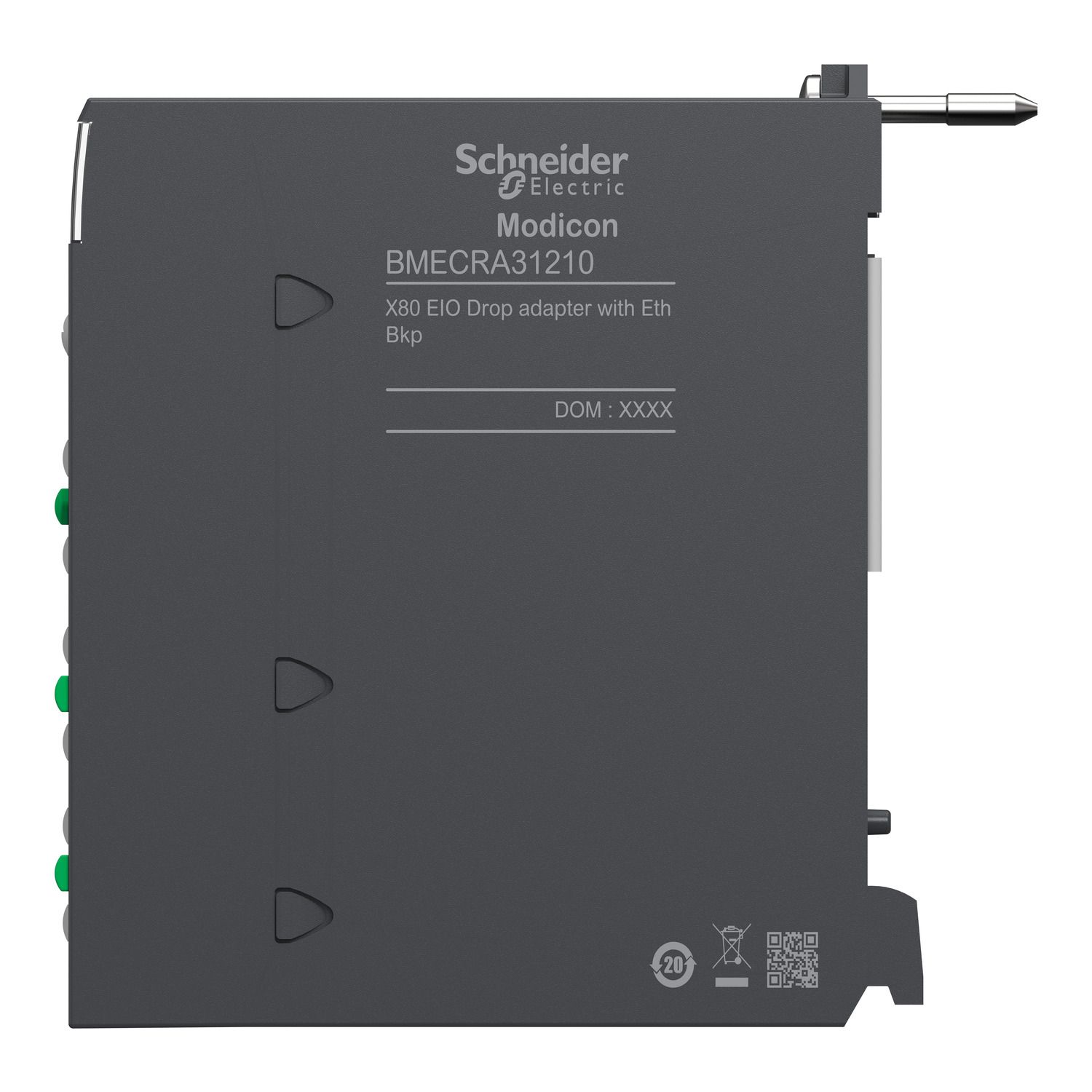 Picture of EIO drop adapter, Modicon X80, with Ethernet backplane