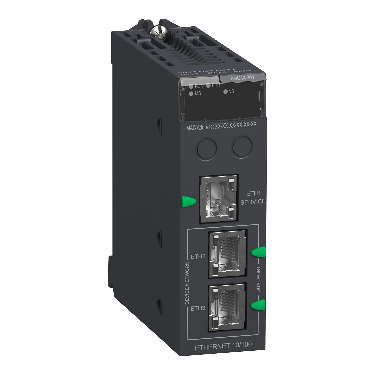 Picture of network module, Modicon M580, Ethernet IP/Modbus TCP