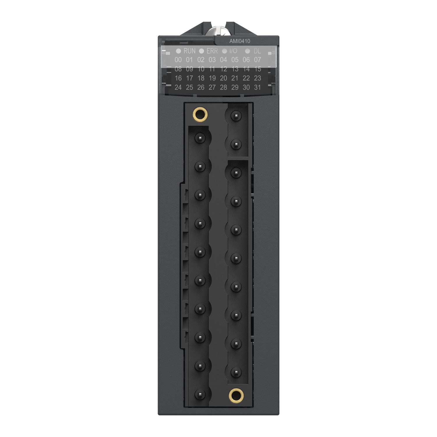 Picture of analog isolated high level input module, Modicon X80, 4 inputs, 0 to 20mA, 4 to 20mA, 10V positive or negative