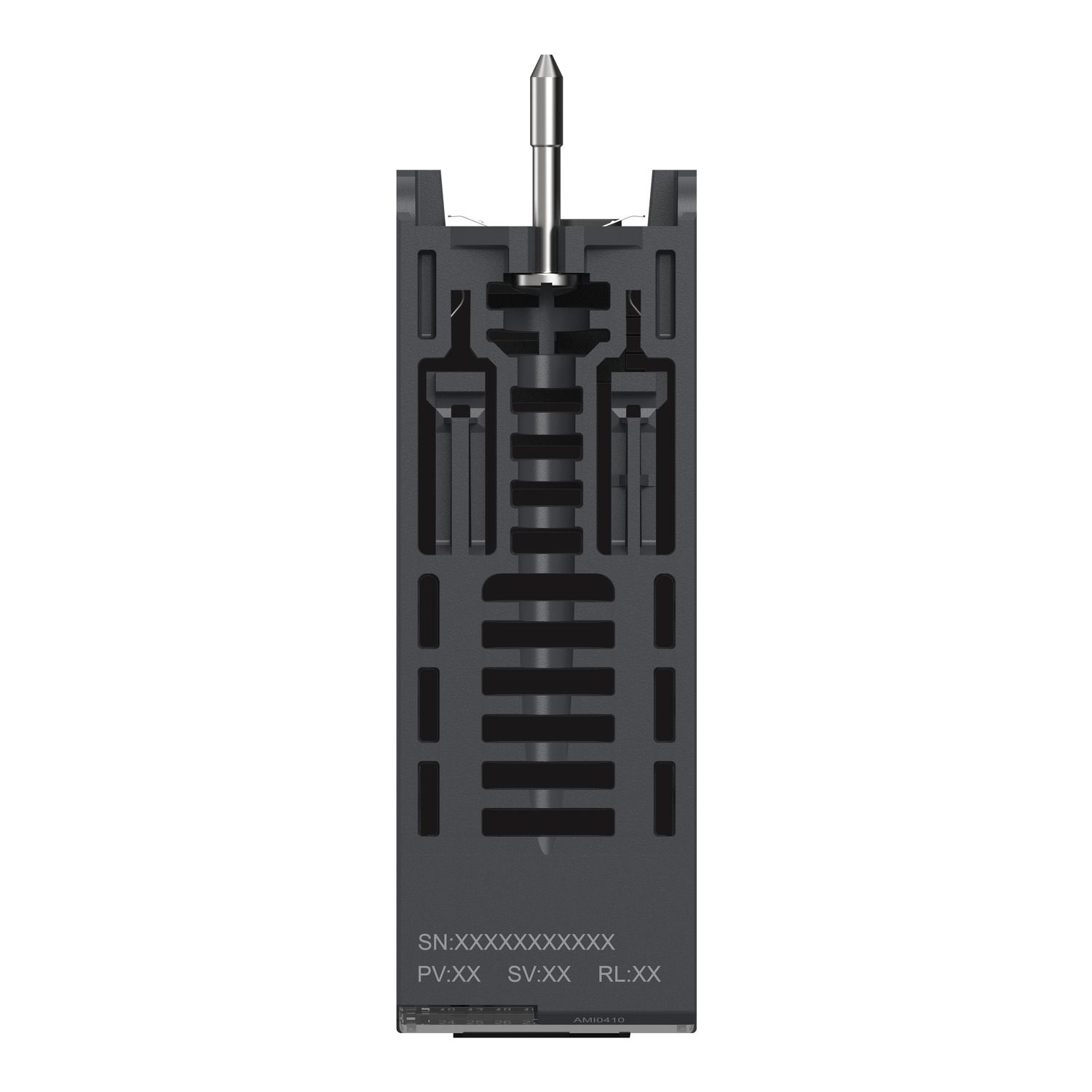 Picture of analog isolated high level input module, Modicon X80, 4 inputs, 0 to 20mA, 4 to 20mA, 10V positive or negative