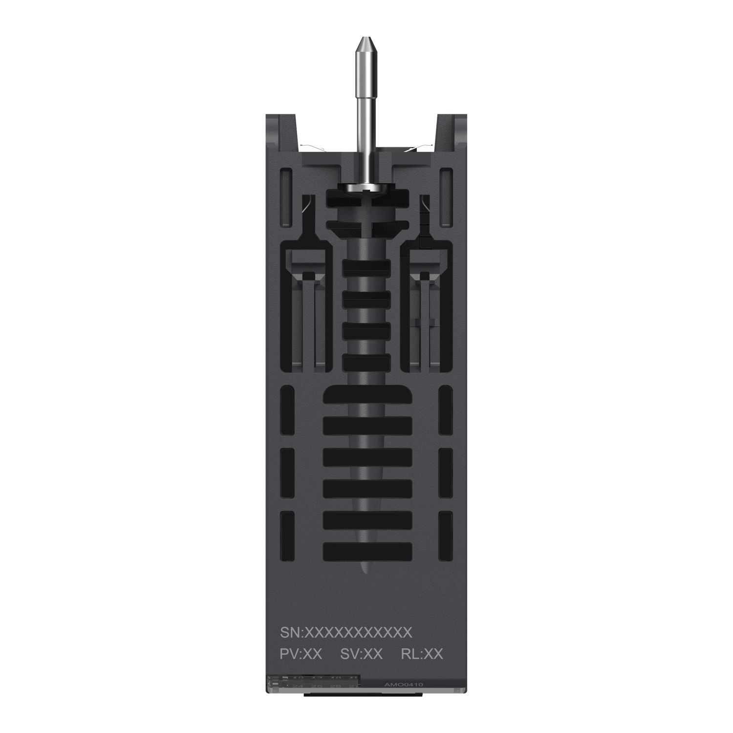 Picture of analog isolated high level output module, Modicon X80, 4 outputs, 0 to 20mA, 4 to 20mA, 10V positive or negative