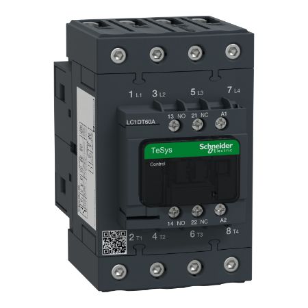 Picture of TeSys; TeSys Deca, Contactor, 4P(4 NO), AC-1, 0 to 440V, 60A, 24VAC 50/60Hz coil