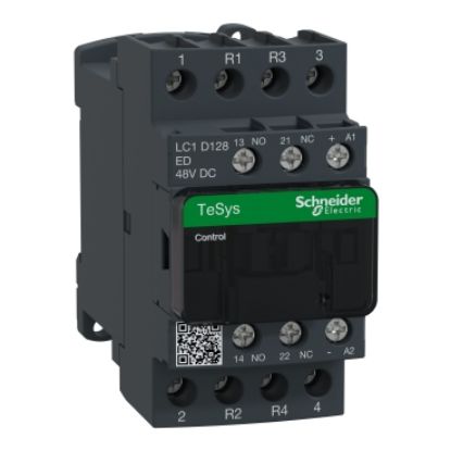 Picture of Contactor, TeSys Deca, 4P(2NO+2NC), AC-1, <=440V, 25A, 48VDC coil, screw clamp terminal