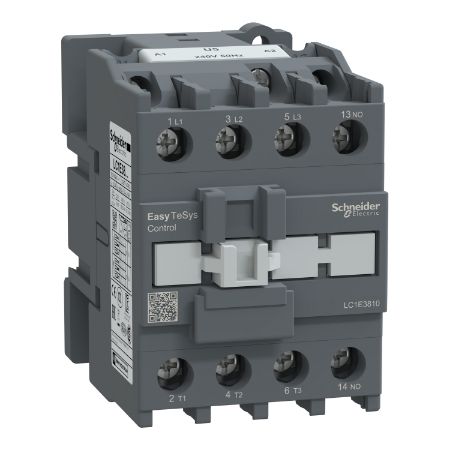 Picture of Contactor,Easy TeSys Control,LC1E,3P(3NO),AC-3,<=440V,38A,240V AC coil,50Hz,1NO auxiliary contact