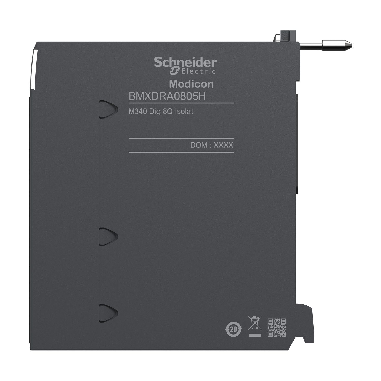 Picture of Discrete output module, Modicon X80, 8 NO relay outputs, 24 to 240V AC / 24V DC, for severe environments