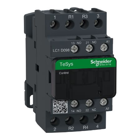 Picture of Contactor, TeSys Deca, 4P(2NO+2NC), AC-1, <=440V, 20A, 24VAC 50/60Hz coil, screw clamp terminal