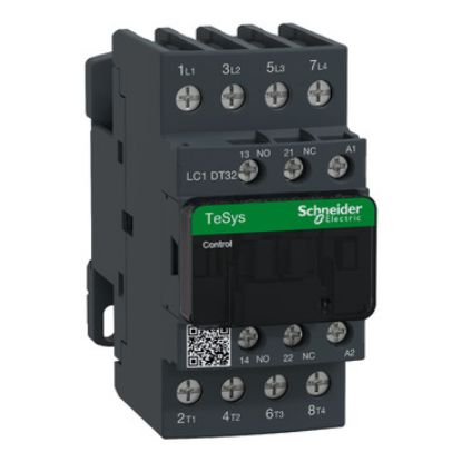 Picture of TeSys; TeSys Deca, Contactor, 4P(4 NO), AC-1, <= 440V, 32A, 220V AC 50/60Hz coil, screw terminal
