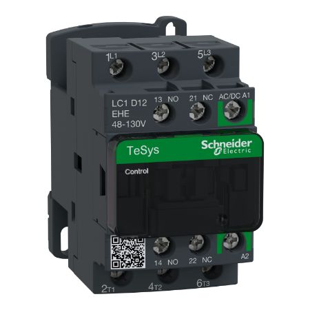 Picture of TeSys; TeSys Deca, Contactor, 3P(3 NO), AC-3/AC-3e, 0 to 440V, 12A, 48-130VAC/DC coil