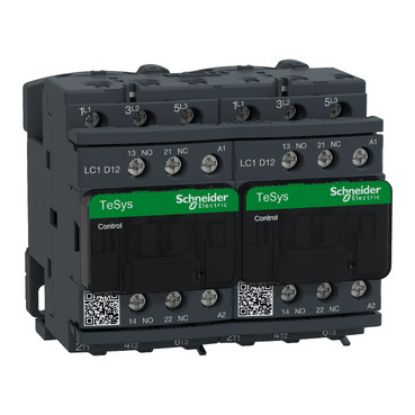 Picture of Reversing Contactor, TeSys Deca, 3P(3NO), AC-3, <=440V, 12A, 110V AC 50/60Hz coil, screw clamp terminals