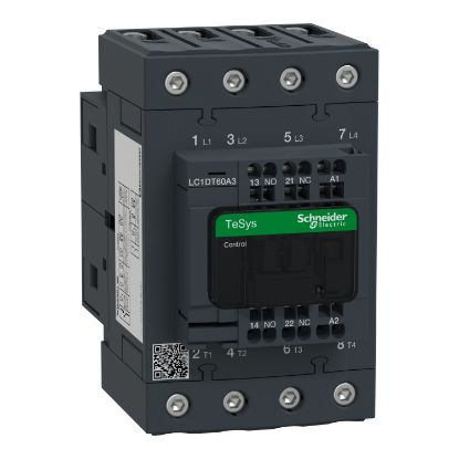 Picture of Contactor, TeSys Deca, 4P(4 NO), AC-1, <=440V, 60A, 230VAC 50/60Hz coil, spring terminals