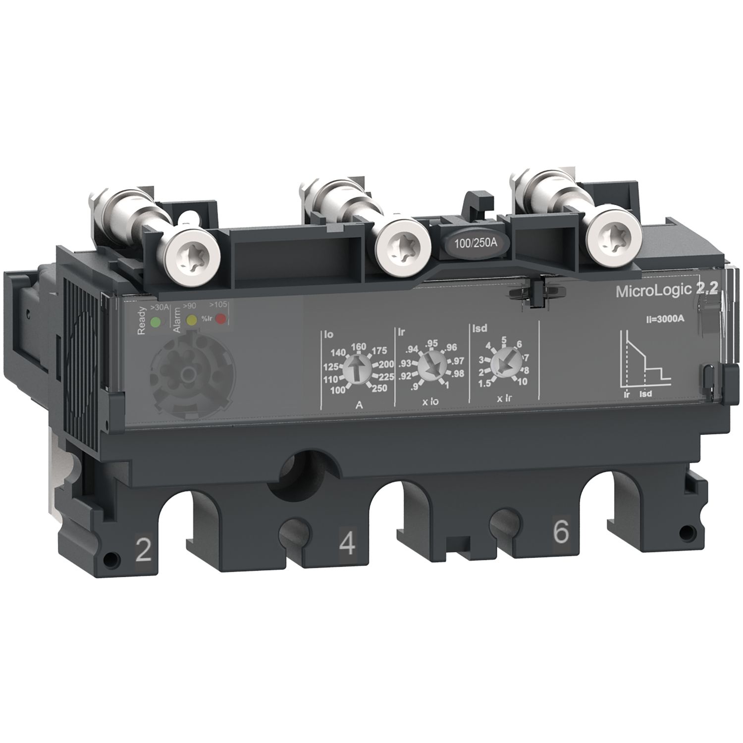 Picture of Trip unit MicroLogic 2.2, ComPacT NSX100/160/250, 3 poles, electronic basic protections, 100A rating