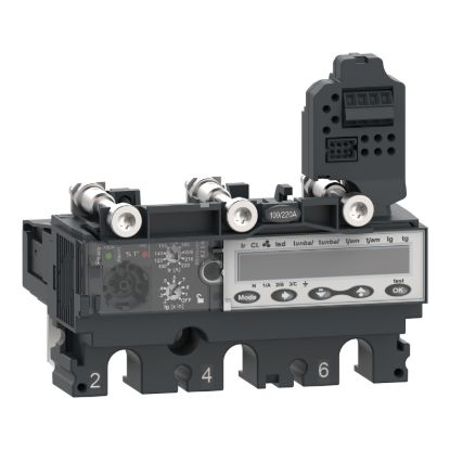 Picture of Trip unit MicroLogic 6.2EM, ComPacT NSX100-250, 3 poles, basic and ground fault protections, motor, energy meter, 80A