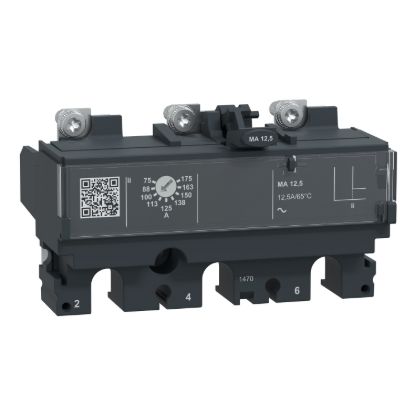 Picture of Trip unit MA12.5, ComPacT NSX100, 3 poles, magnetic protections, motor protection, 12.5A rating
