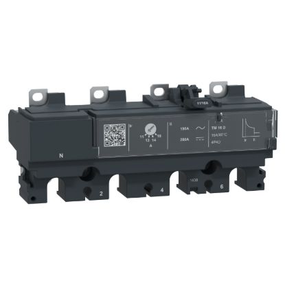 Picture of Trip unit TM16D, ComPacT NSX100, 4 poles 4D (neutral fully protected), thermal magnetic protections, 16A rating