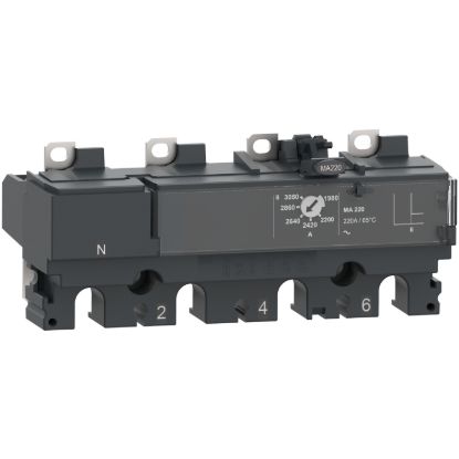 Picture of Trip unit MA100, ComPacT NSX100/160/250, 4 poles 3D (neutral not protected), magnetic, motor protection, 100A rating