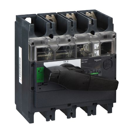 Picture of switch disconnector, Compact INV400, visible break, 400A, standard version with black rotary handle, 3 poles