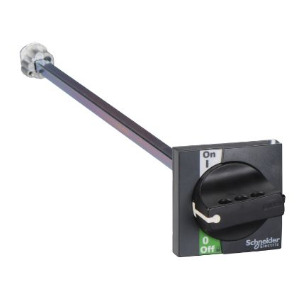 Picture of extended rotary handle, Compact INS40 to INS60, IP55, IK08, black handle, front control