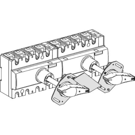 Picture of mechanical interlocking for devices with extended rotary handle, 40 to 160A