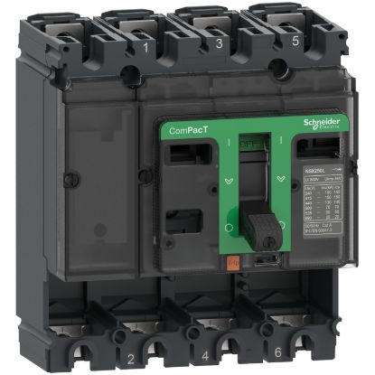 Picture of Circuit breaker basic frame, ComPacT NSX100S, 100kA/415VAC, 4 poles, 100A frame rating, without trip unit