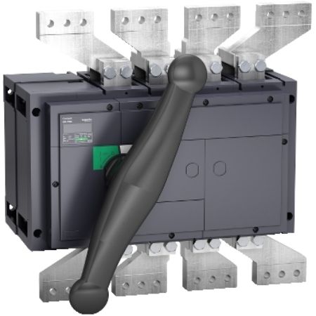 Picture of switch disconnector, Compact INS2500, 2500A, standard version with black rotary handle, 4 poles