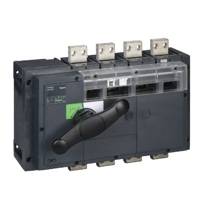 Picture of switch disconnector, Compact INV1250, visible break, 1250A, standard version with black rotary handle, 4 poles