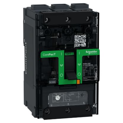 Picture of Circuit breaker, ComPacT NSXm 63E, 16kA/415VAC, 3 poles, TMD trip unit 40A, EverLink lugs