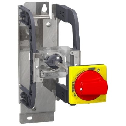 Picture of Mounting bracket kit, TeSys Ultra, IP54, red, with trip indication, with extended rotary handle, for LUB
