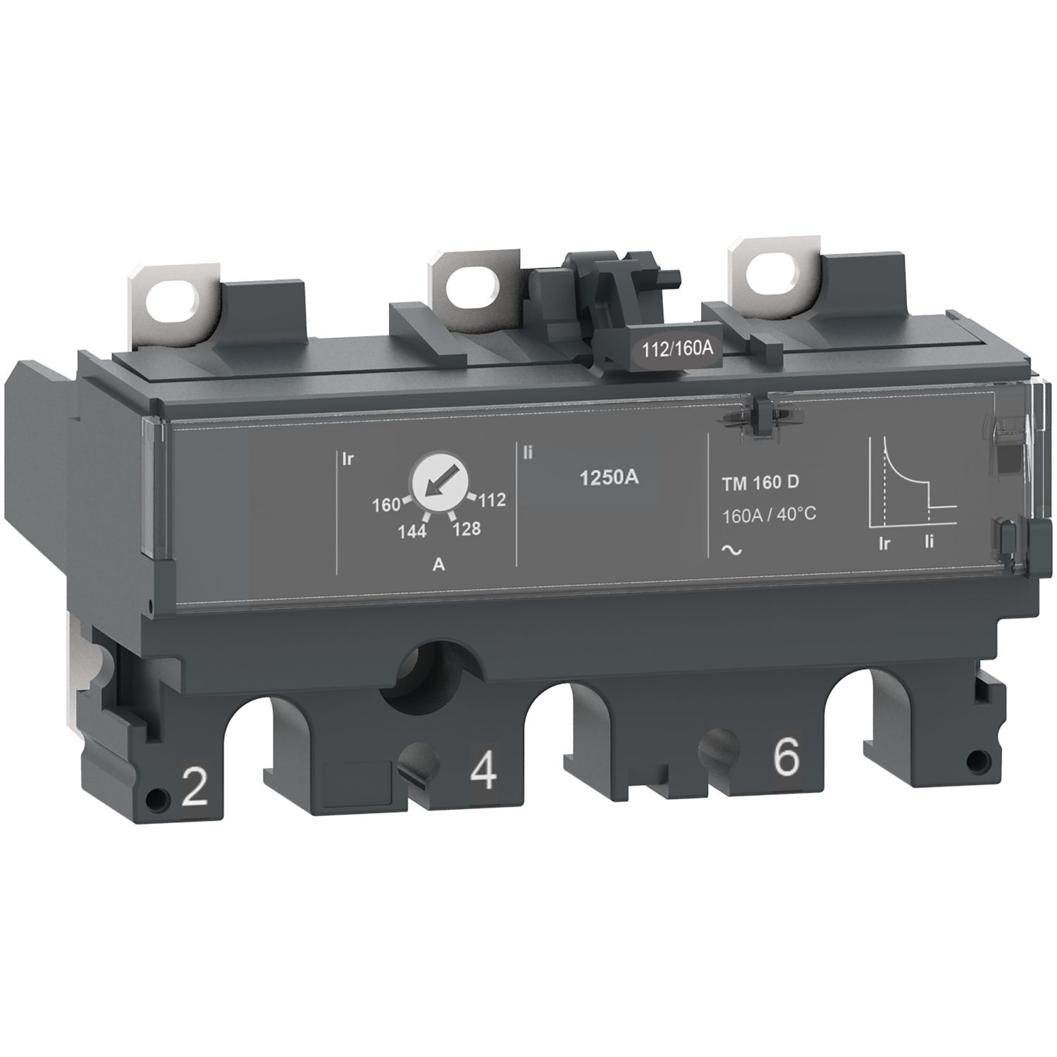 Picture of Trip unit TM125D, ComPacT NSX160/250, 3 poles, thermal magnetic protections, 125A rating