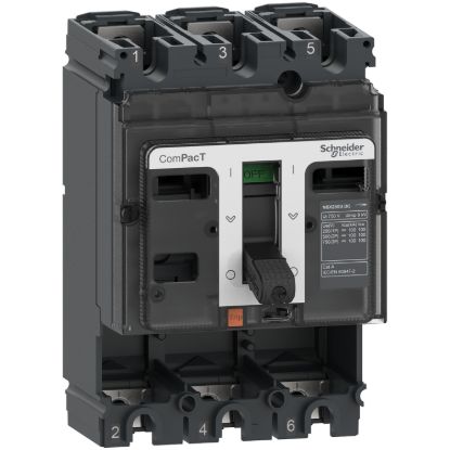 Picture of Circuit breaker basic frame, ComPacT NSX160F DC, 36kA/750VDC, 3 poles, 160A frame rating, without trip unit