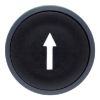 Picture of Harmony XB5, Push button head, plastic, flush, black, 22mm, spring return, marked DOWN ARROW