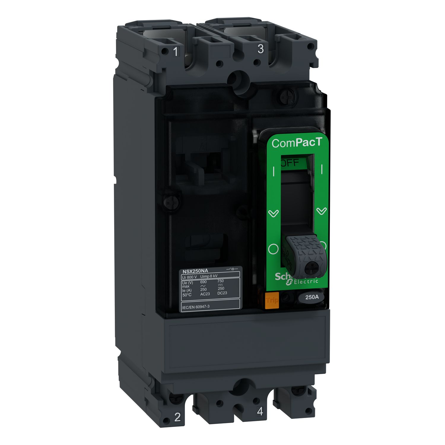 Picture of Switch disconnector, ComPacT NSX250NA, 2 poles, fixed, thermal current Ith 250A