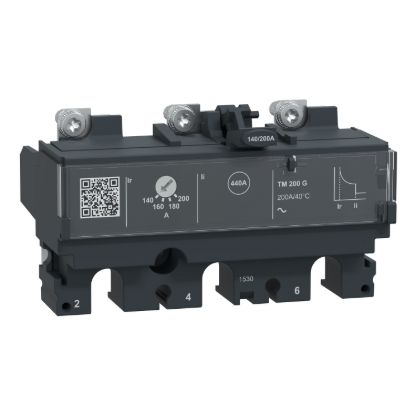 Picture of Trip unit TM200G, ComPacT NSX250, 3 poles, thermal magnetic protections, generator protection, 200A rating