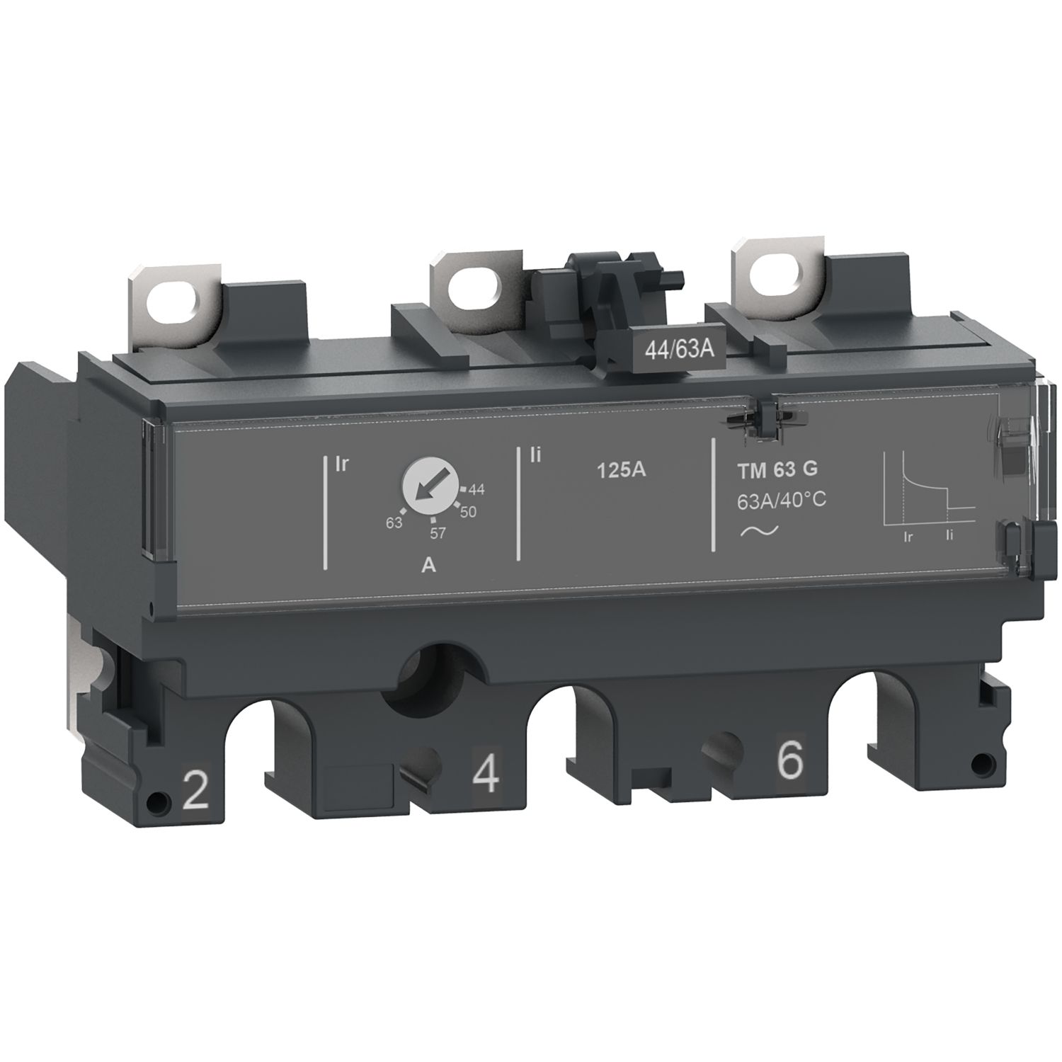 Picture of Trip unit TM250G, ComPacT NSX250, 3 poles, thermal magnetic protections, generator protection, 250A rating