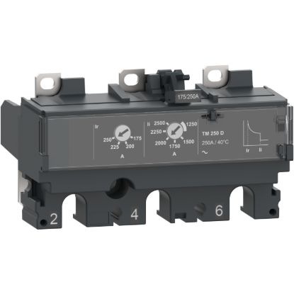 Picture of Trip unit TM200D, ComPacT NSX250, 3 poles, thermal magnetic protections, 200A rating