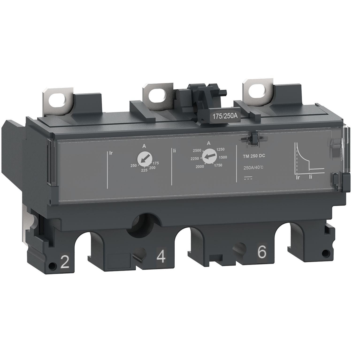 Picture of Trip unit TM200DC, ComPacT NSX250 DC, 3 poles, thermal magnetic protections, 200A rating