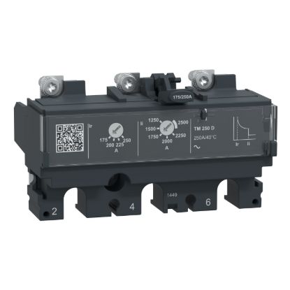 Picture of Trip unit TM250D, ComPacT NSX250, 3 poles, thermal magnetic protections, 250A rating