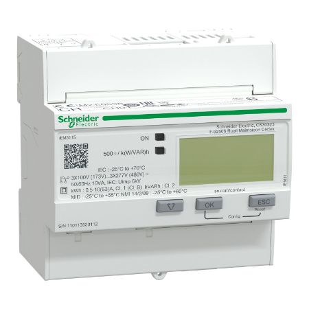 Picture of Acti9, IEM3115 energy meter - 63 A - 2 digital I - multi-tariff - MID