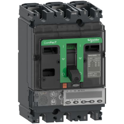 Picture of Circuit breaker, ComPacT NSX250HB2, 100kA/690VAC, 3 poles, MicroLogic 5.2E trip unit 250A