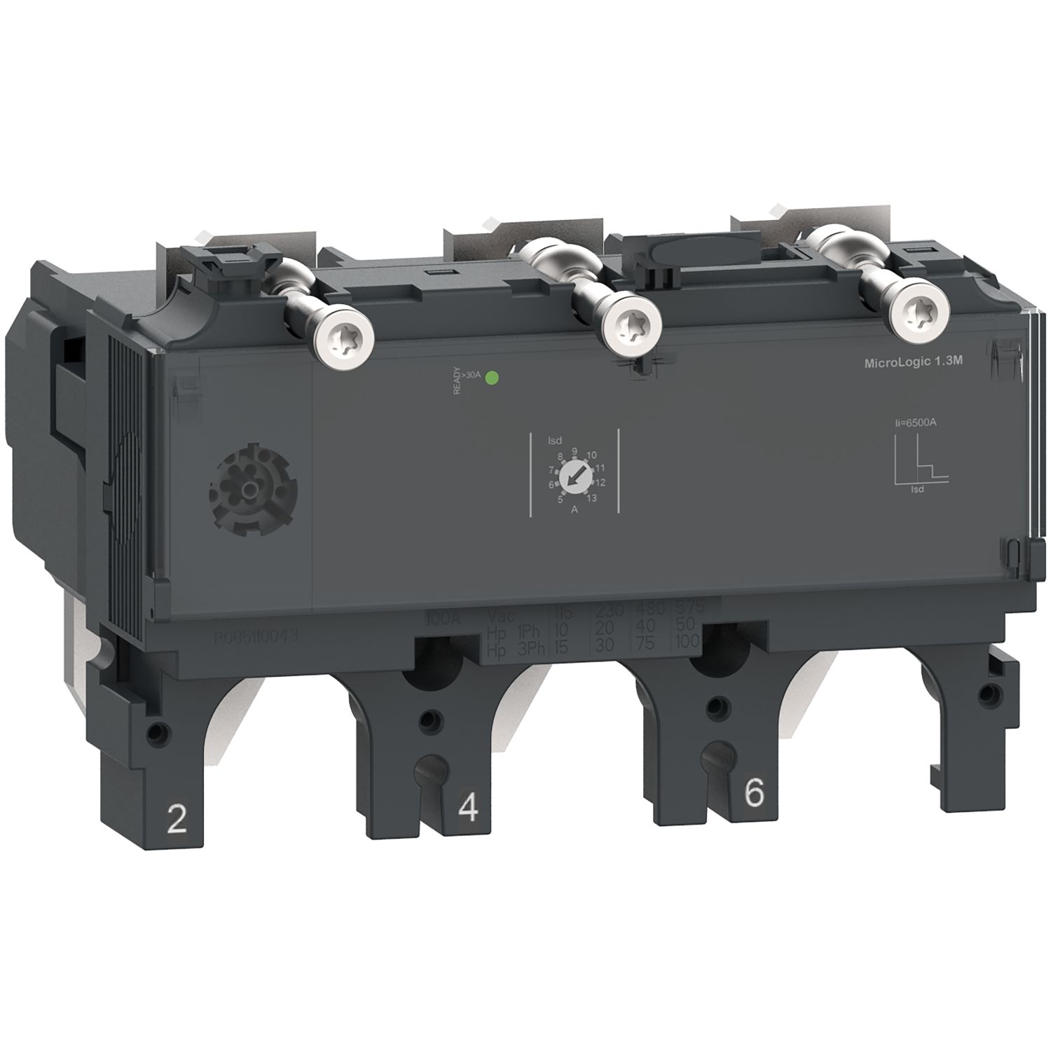 Picture of Trip unit MicroLogic 1.3M, ComPacT NSX630, 3 poles, electronic magnetic protection, motor protection, 500A