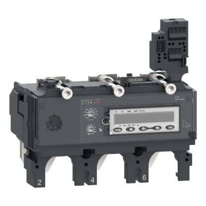 Picture of Trip unit MicroLogic 6.3E, ComPacT NSX630, 3 poles, electronic basic and ground fault protections, energy meter, 630A