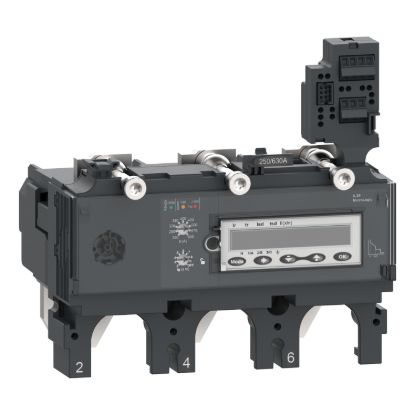 Picture of Trip unit MicroLogic 6.3EM, ComPacT NSX630, 3 poles, basic and ground fault protections, motor, energy meter, 500A